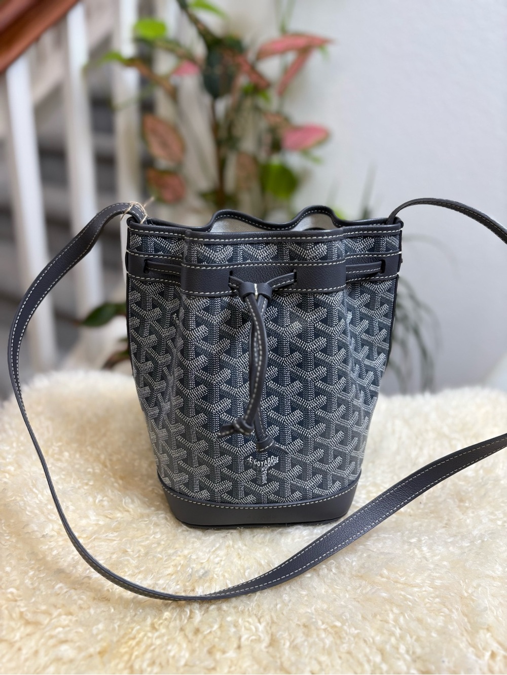 Goyard Petit Flot Mini Bucket Bag in Grey. *LIKE NEW CONDITION